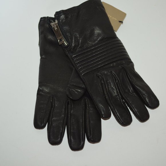 NWT BURBERRY GLOVE LEATHER GLOVES - Picture 2 of 7